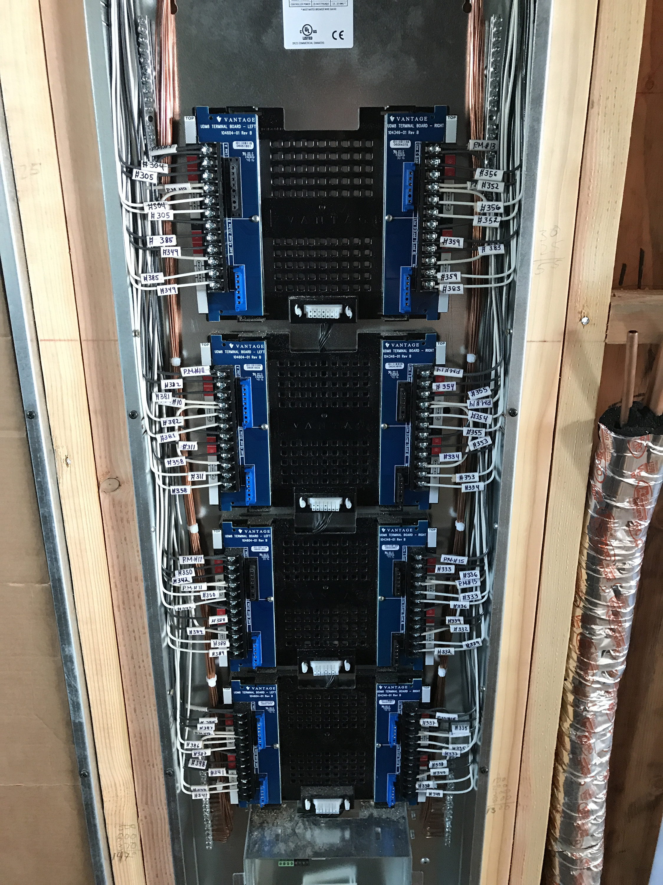 Electric Panel in New Construction Frame