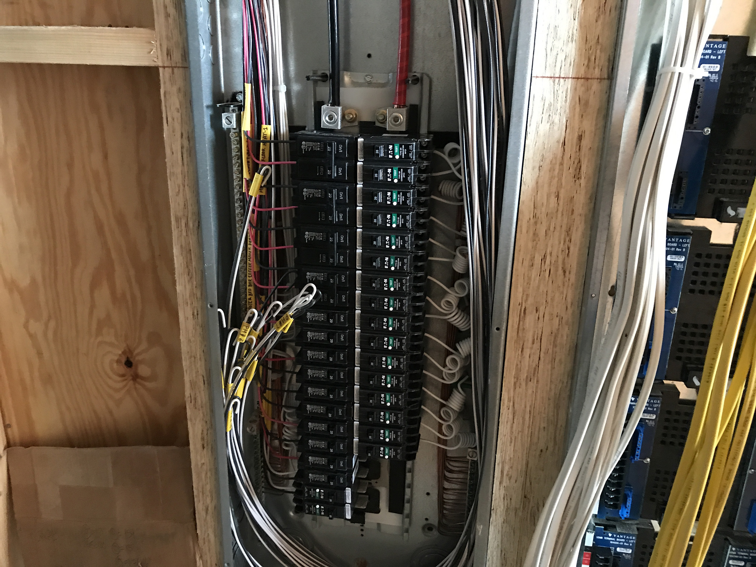 Electric Panel in New Construction Frame